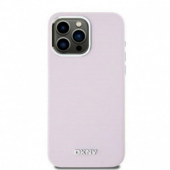 Apple iPhone 14 Pro Max Case DKNY Silicone Horizontal Metal Logo MagSAFE  Pink 