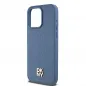 Apple iPhone 15 Pro Max Case DKNY Pu Repeat Pattern Stack Logo MagSAFE  Blue 