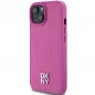 Apple iPhone 15 Case DKNY Pu Repeat Pattern Stack Logo MagSAFE  Pink 