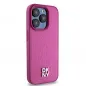 Apple iPhone 15 Pro Case DKNY Pu Repeat Pattern Stack Logo MagSAFE  Pink 