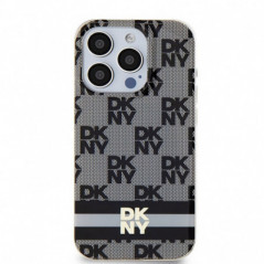 Apple iPhone 13 Pro Case DKNY Checkered Pattern Printed Stripes MagSAFE  Black 