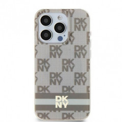 Apple iPhone 11 Case DKNY Checkered Pattern Printed Stripes MagSAFE  Beige 