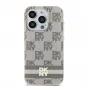 Apple iPhone 11 Case DKNY Checkered Pattern Printed Stripes MagSAFE  Beige 