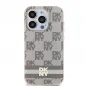 Apple iPhone 13 Pro Case DKNY Checkered Pattern Printed Stripes MagSAFE  Beige 