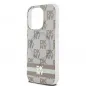 Apple iPhone 13 Pro Case DKNY Checkered Pattern Printed Stripes MagSAFE  Beige 