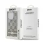 Apple iPhone 13 Pro Case DKNY Checkered Pattern Printed Stripes MagSAFE  Beige 