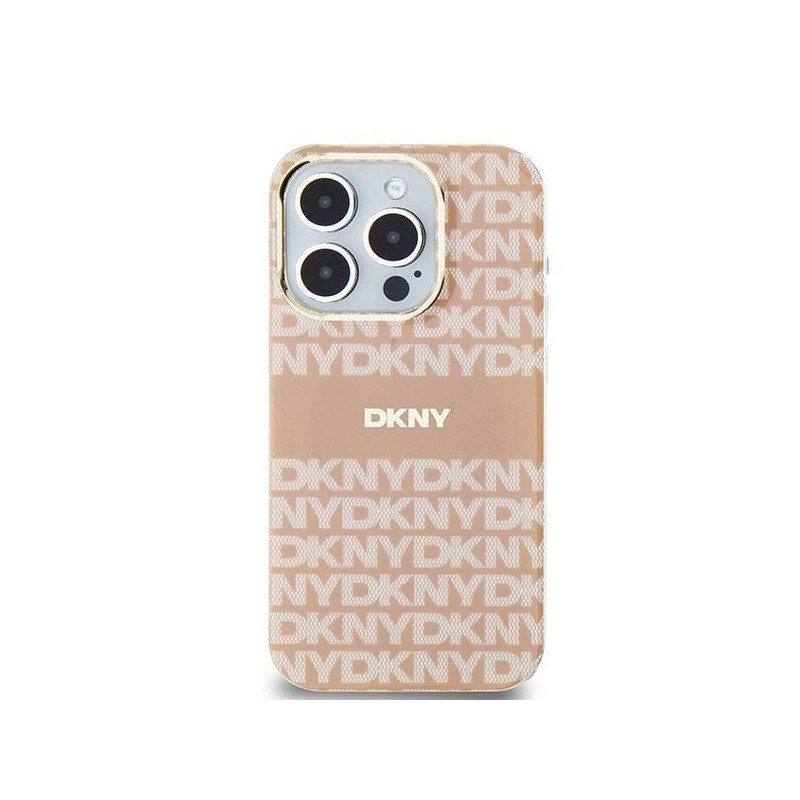 Apple iPhone 11 Case DKNY Repeat Texture Pattern Stripe MagSAFE  Pink 