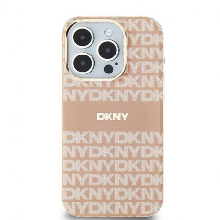 Apple iPhone 11 Case DKNY Repeat Texture Pattern Stripe MagSAFE  Pink 