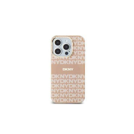 Apple iPhone 15 Case DKNY Repeat Texture Pattern Stripe MagSAFE  Pink 