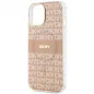 Apple iPhone 15 Plus Case DKNY Repeat Texture Pattern Stripe MagSAFE  Pink 