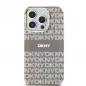 Apple iPhone 15 Pro Case DKNY Repeat Texture Pattern Stripe MagSAFE  Beige 