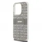 Apple iPhone 15 Pro Case DKNY Repeat Texture Pattern Stripe MagSAFE  Beige 