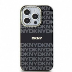 Apple iPhone 11 Case DKNY Repeat Texture Pattern Stripe MagSAFE  Black