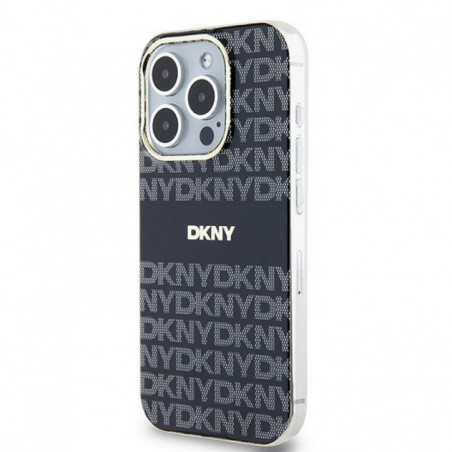 Apple iPhone 13 Pro Case DKNY Repeat Texture Pattern Stripe MagSAFE  Black