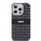 Apple iPhone 14 Pro Case DKNY Repeat Texture Pattern Stripe MagSAFE  Black 