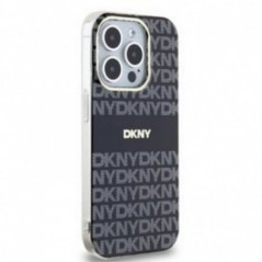 Apple iPhone 14 Pro Case DKNY Repeat Texture Pattern Stripe MagSAFE  Black 