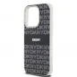 Apple iPhone 14 Pro Case DKNY Repeat Texture Pattern Stripe MagSAFE  Black 