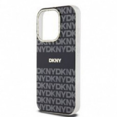 Apple iPhone 14 Pro Max Case DKNY Repeat Texture Pattern Stripe MagSAFE  Black 