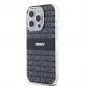 Apple iPhone 15 Pro Case DKNY Repeat Texture Pattern Stripe MagSAFE  Black 