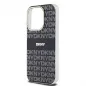 Apple iPhone 15 Pro Case DKNY Repeat Texture Pattern Stripe MagSAFE  Black 