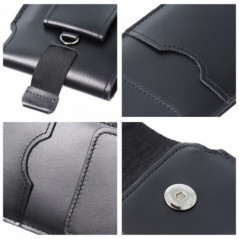 XIAOMI Redmi Note 10 Pro Max Univerzálne puzdro, Belt Holster ROYAL - Leather universal flap pocket Black 