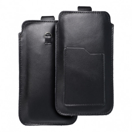 XIAOMI Redmi Note 10 Pro Max Univerzálne puzdro, Belt Holster ROYAL - Leather universal flap pocket Black