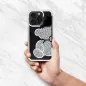 Apple iPhone 15 Pro Case Teddy bear Silver 