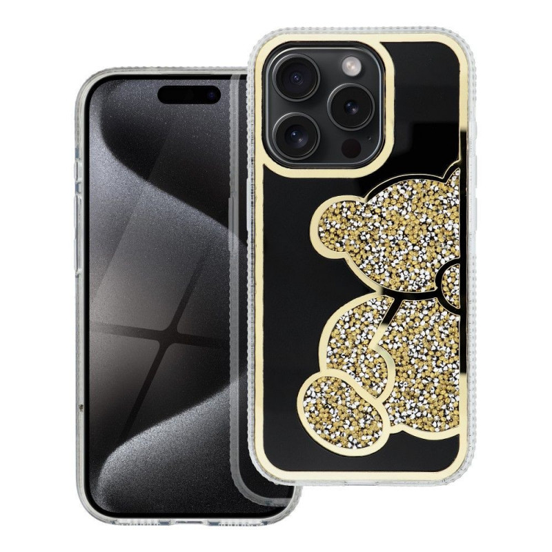 Apple iPhone 12 Pro Case Teddy bear Gold 