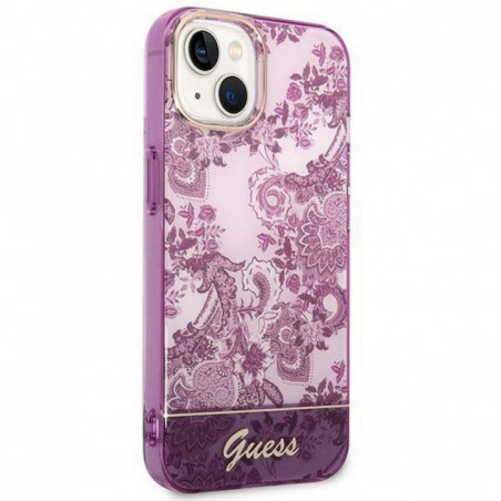 Apple iPhone 14 Case Guess IML Electro Cam TDJ Fuschia