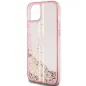 Apple iPhone 15 Case Guess Liquid Glitter Gold Stripes Pink 