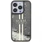 Apple iPhone 15 Pro Case Guess Liquid Glitter Gold Stripes Black 