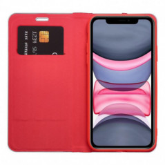 Apple iPhone 11 Wallet Cases LUNA Book Carbon Carbon Fibre, Elegant  Red 