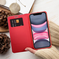 Apple iPhone 11 Wallet Cases LUNA Book Carbon Carbon Fibre, Elegant  Red 