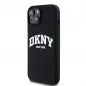 Apple iPhone 14 Case DKNY Silicone White Arch Logo MagSAFE  Black 