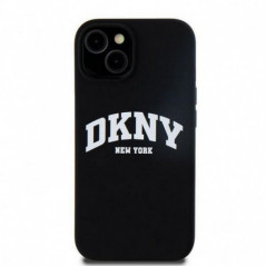 Apple iPhone 14 Case DKNY Silicone White Arch Logo MagSAFE  Black 