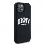 Apple iPhone 14 Case DKNY Silicone White Arch Logo MagSAFE  Black 