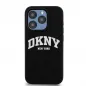 Apple iPhone 14 Pro Case DKNY Silicone White Arch Logo MagSAFE  Black 