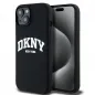 Apple iPhone 15 Case DKNY Silicone White Arch Logo MagSAFE  Black 