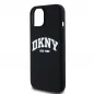 Apple iPhone 15 Case DKNY Silicone White Arch Logo MagSAFE  Black 