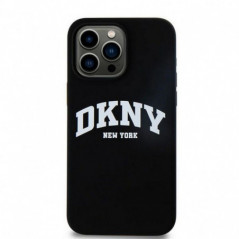 Apple iPhone 15 Pro Max Case DKNY Silicone White Arch Logo MagSAFE  Black 