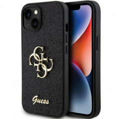 Apple iPhone 15 Plus Case Guess Fixed Glitter Big 4G Black 