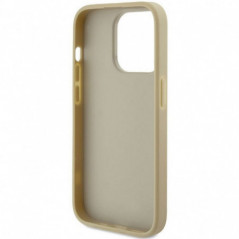 Apple iPhone 15 Pro Case Guess Fixed Glitter Big 4G Gold