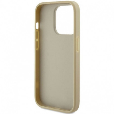 Apple iPhone 15 Pro Case Guess Fixed Glitter Big 4G Gold 