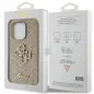 Apple iPhone 15 Pro Max Case Guess Fixed Glitter Big 4G Gold 