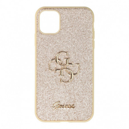 Apple iPhone 11 Case Guess Fixed Glitter Big 4G Gold