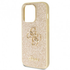 Apple iPhone 14 Pro Max Case Guess Fixed Glitter Big 4G Gold 