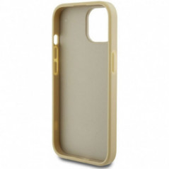 Apple iPhone 15 Case Guess Fixed Glitter Big 4G Gold