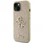 Apple iPhone 15 Case Guess Fixed Glitter Big 4G Gold 