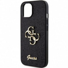 Apple iPhone 15 Case Guess Fixed Glitter Big 4G Black 