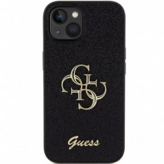 Apple iPhone 15 Case Guess Fixed Glitter Big 4G Black 